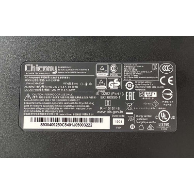 Original Slim 230W XPC GP15 Ultra Performance Gaming Laptop charger