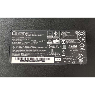 Original Slim 230W Msi GS66 Series Laptop 2080 Super 2070 Super charger