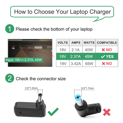 45W acer laptop charger ac adapter