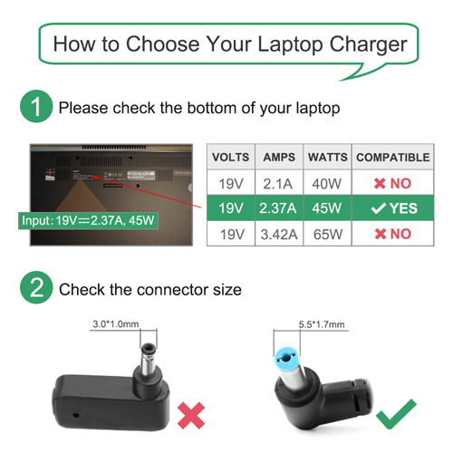 45W acer laptop charger ac adapter