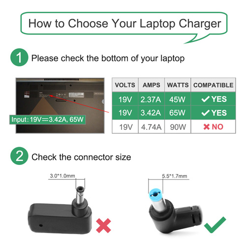 65W acer laptop charger ac adapter