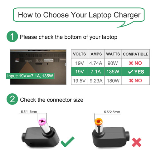 135W acer laptop charger ac adapter